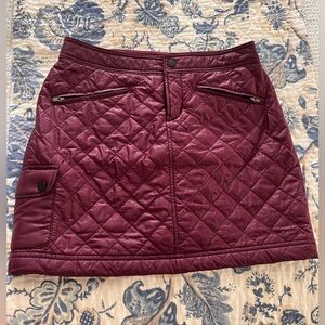 Athleta Quilted Mini Skirt in Deep Burgundy